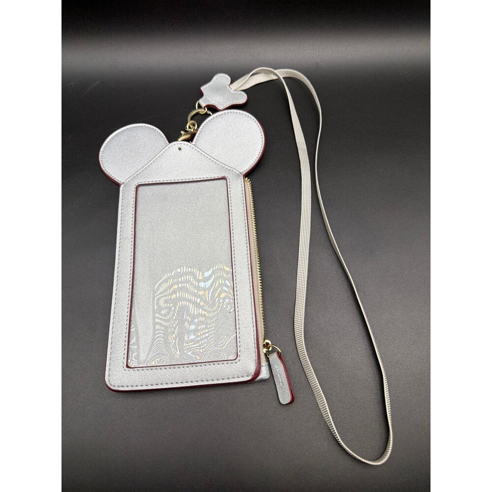 Disney Mickey Mouse Happy Dreams Silver Crossbody Cell Phone Wallet Lanyard